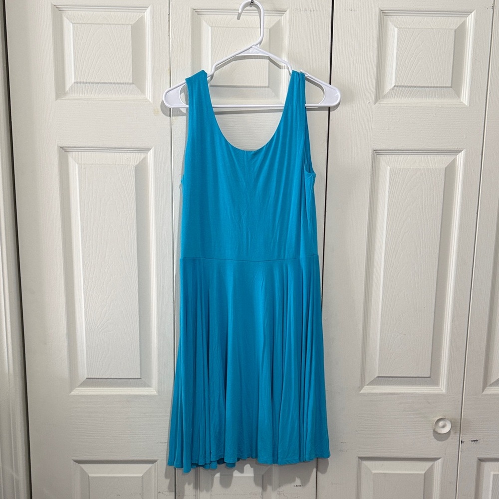 Cynthia Rowley Turquoise Sleeveless Dress, Large
